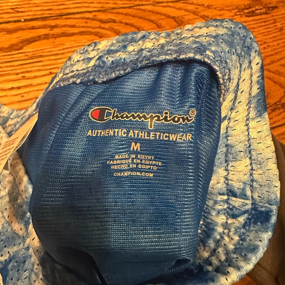 Champion Tye dye blue/wht athletic shorts sz medium - Picture 5 of 6